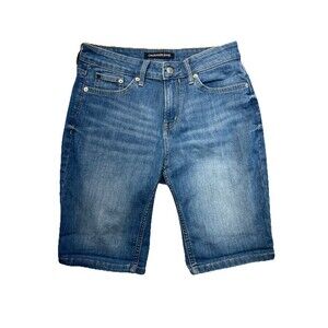 Calvin Klein Women’s Size 6 Blue Denim Bermuda Shorts 10” Inseam